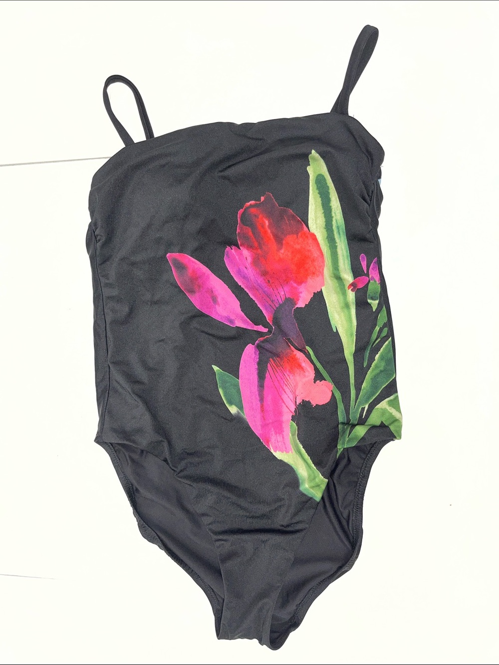 NEW Shade & Shore Women’s One-Piece Swimsuit with Pink Floral Accent Size Large